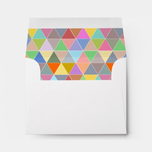 Colorful triangle pattern liner wedding envelope
