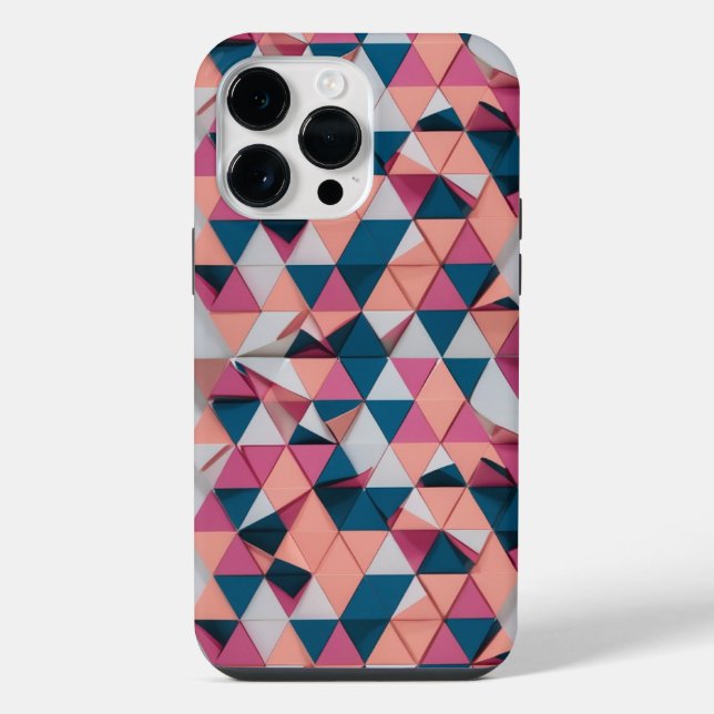 Colorful Triangle Pattern – Modern Retro  Iphone Case (Back)