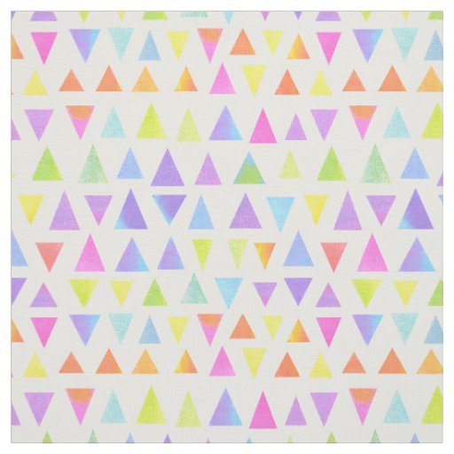 Colorful Triangle Watercolor Pattern Fabric