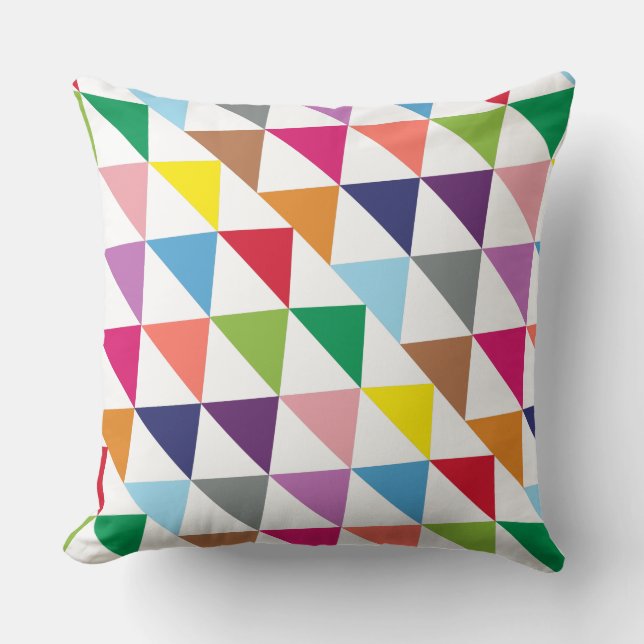 Colorful Triangle with white Pillow (Front)