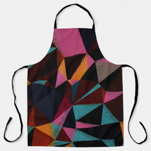Colorful Triangles Abstract Geometric Background. Apron