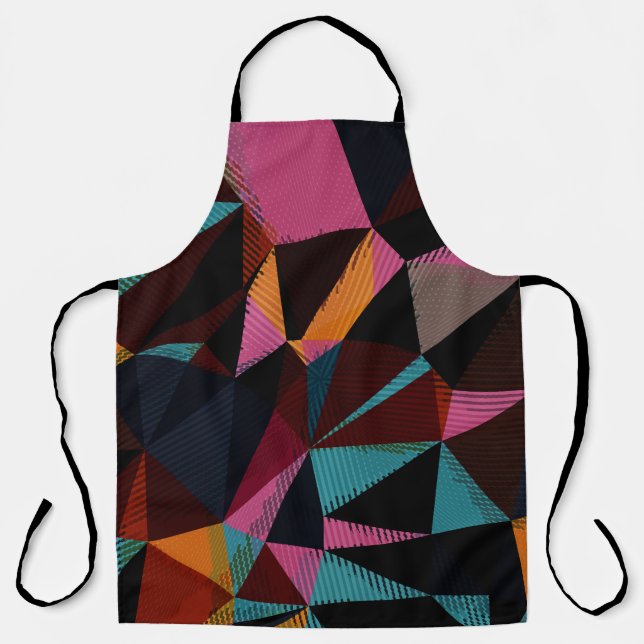 Colorful Triangles Abstract Geometric Background. Apron (Front)