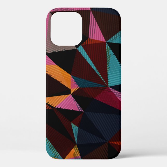 Colorful Triangles Abstract Geometric Background. Case-Mate iPhone Case (Back)