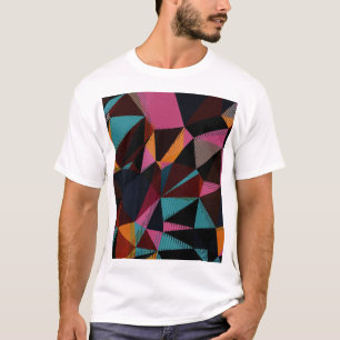 Colorful Triangles Abstract Geometric Background. T-Shirt