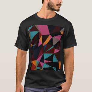 Colorful Triangles Abstract Geometric Background. T-Shirt