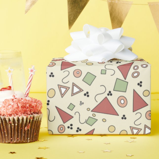 Colorful Triangles and Shapes Wrapping Paper (Birthday Party)