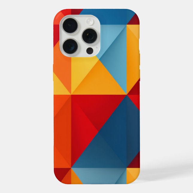 Colorful triangles background iphone case (Back)