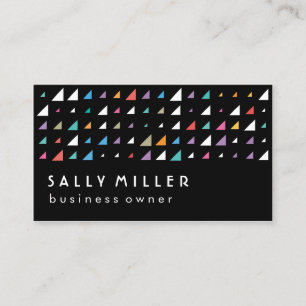colorful triangles business card