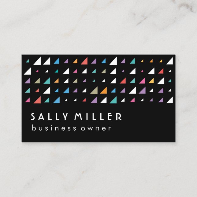 colorful triangles business card (Front)