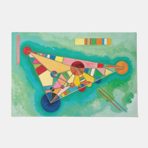Colorful Triangles by Wassily Kandinsky Doormat