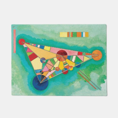 Colorful Triangles by Wassily Kandinsky Doormat