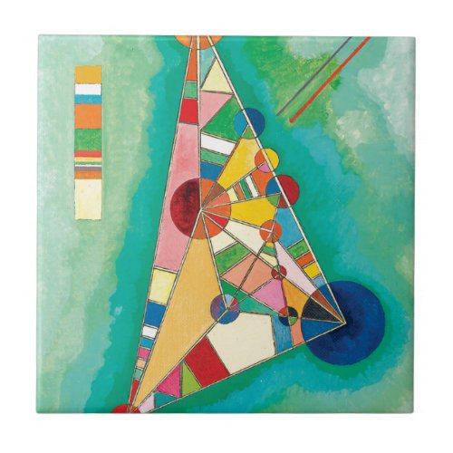 Colorful Triangles by Wassily Kandinsky Tile