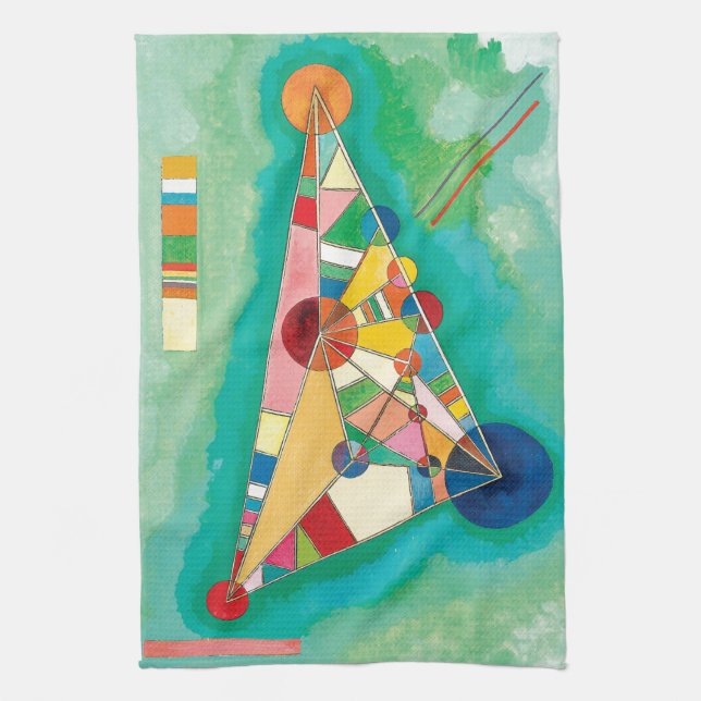 Colorful Triangles by Wassily Kandinsky Towel (Vertical)