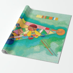 Colorful Triangles by Wassily Kandinsky Wrapping Paper