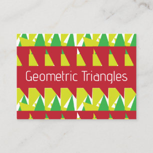 Colorful Triangles Geometric  Business Card