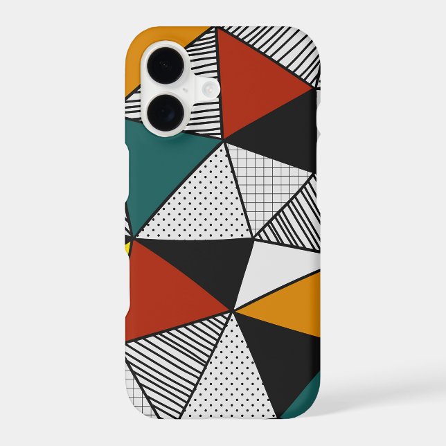 colorful triangles geometric pattern iphone case (Back)