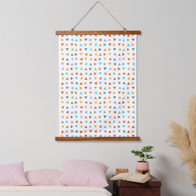 Colorful Triangles Hanging Tapestry (Bedroom)