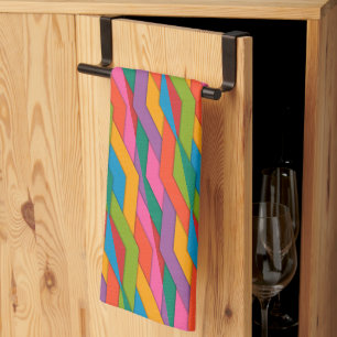 Colorful Triangles Kitchen Hand Towel