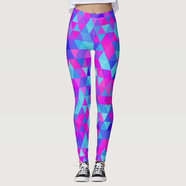 Colorful Triangles Leggings (Front)