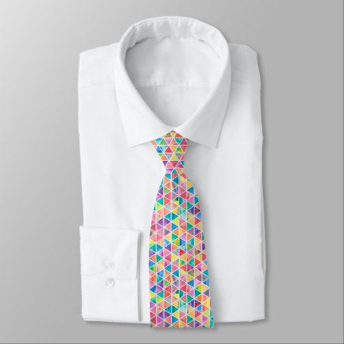 Colorful Triangles Modern Artistic Neck Tie