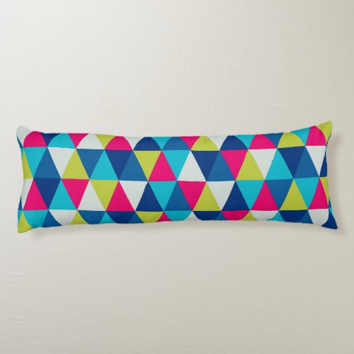 Colorful Triangles Modern Geometric Large Pattern Body Pillow