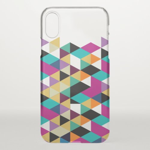 Colorful Triangles Modern Geometric Pattern iPhone X Case