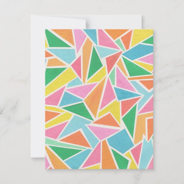 Colorful Triangles Note Card (Front)