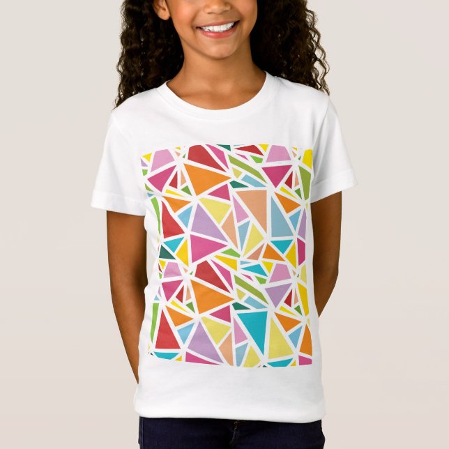 Colorful triangles pattern 2 T-Shirt (Front)