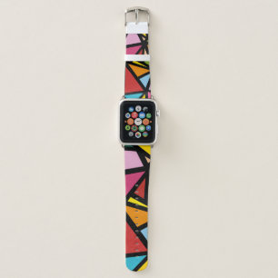 Colorful triangles pattern 3 apple watch band