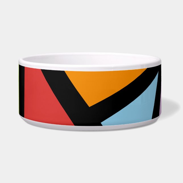 Colorful triangles pattern 3 bowl (Front)