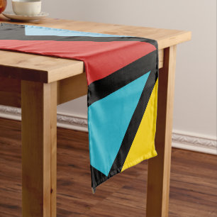 Colorful triangles pattern 3 short table runner