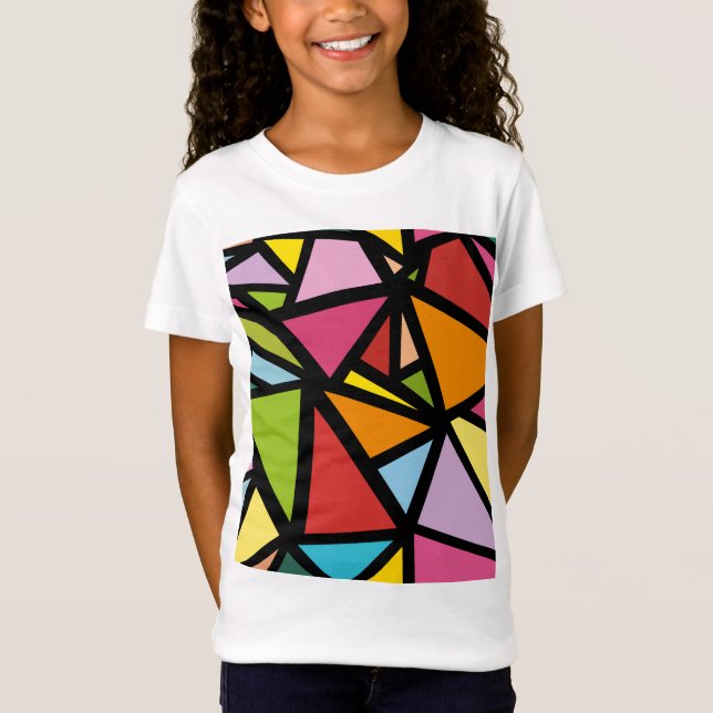 Colorful triangles pattern 3 T-Shirt (Front)