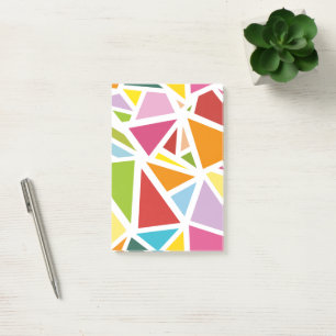 Colorful triangles pattern 4 post-it notes