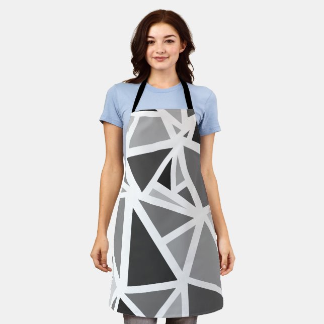 Colorful triangles pattern 5 apron (Worn)