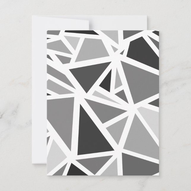 Colorful triangles pattern 5 note card (Front)