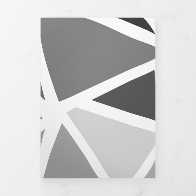 Colorful triangles pattern 5 Tri-Fold holiday card (Cover)