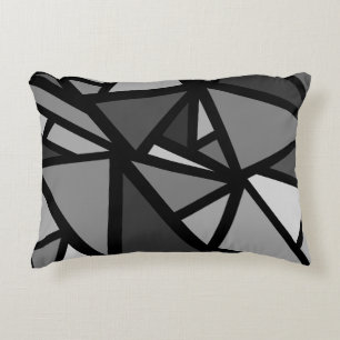 Colorful triangles pattern 6 accent pillow