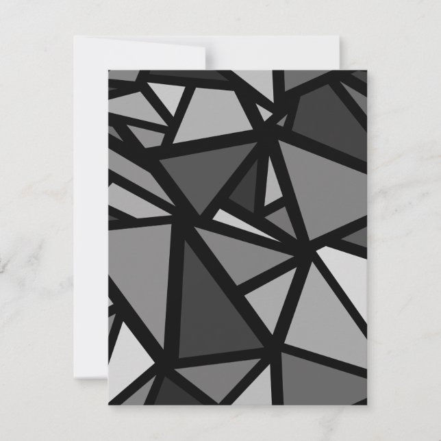 Colorful triangles pattern 6 note card (Front)