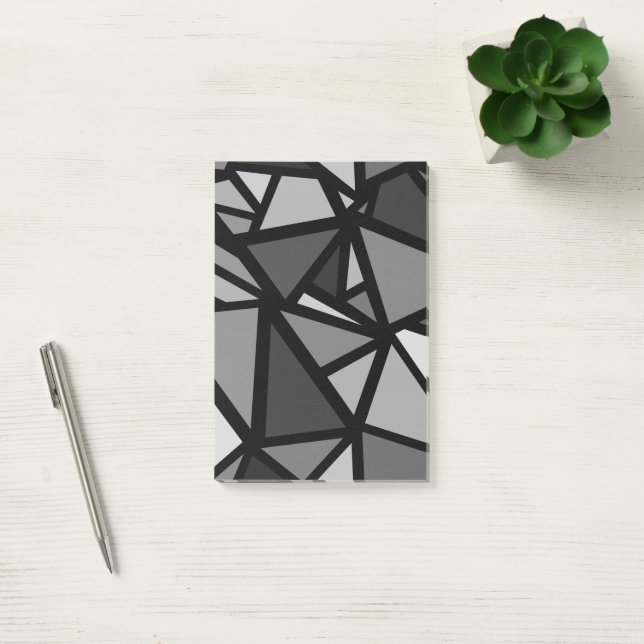 Colorful triangles pattern 6 post-it notes (Office)