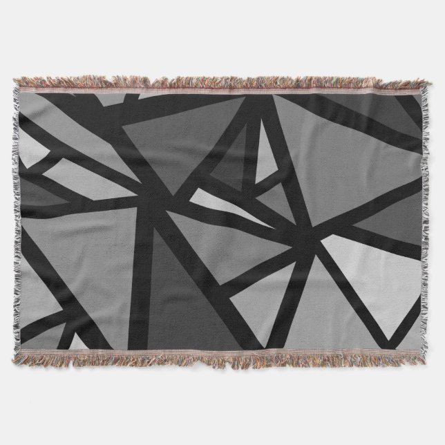 Colorful triangles pattern 6 throw blanket (Front)