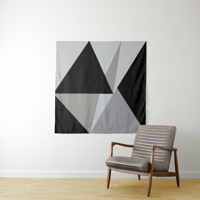 Colorful Triangles Pattern Design  Tapestry (In Situ (Horizontal))