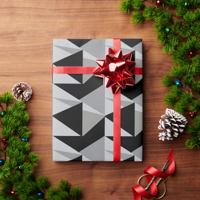 Colorful Triangles Pattern Design  Wrapping Paper (Holiday Gift)