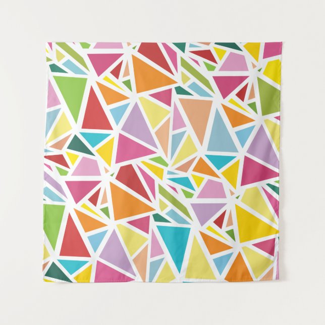 Colorful triangles pattern tapestry (Front)