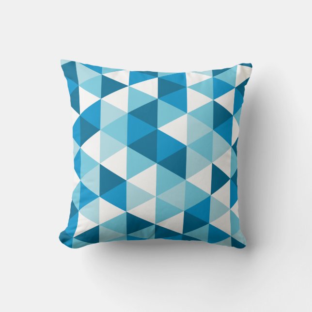 Colorful Triangles Pattern Throw Pillow (Front)