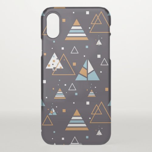 Colorful Triangles Pattern iPhone X Case