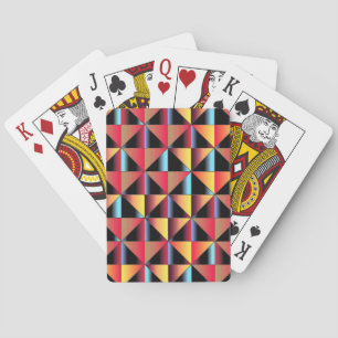 Colorful triangles poker cards