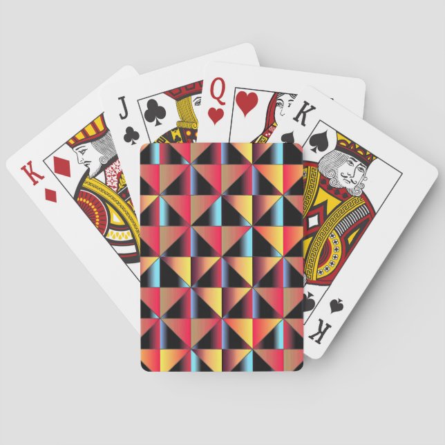 Colorful triangles poker cards (Back)