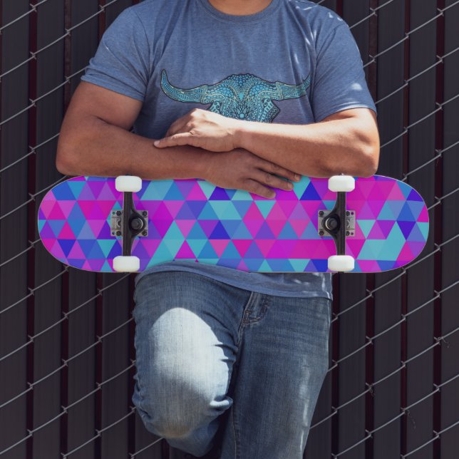 Colorful Triangles Skateboard (Outdoor 3)