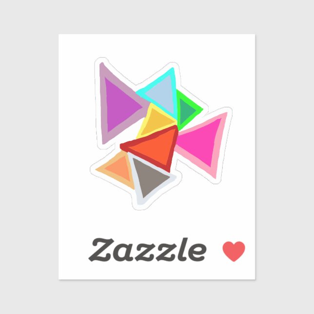 Colorful Triangles  Sticker (Sheet)