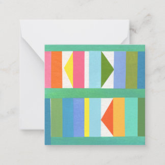Colorful Triangles & Stripes Note Card
